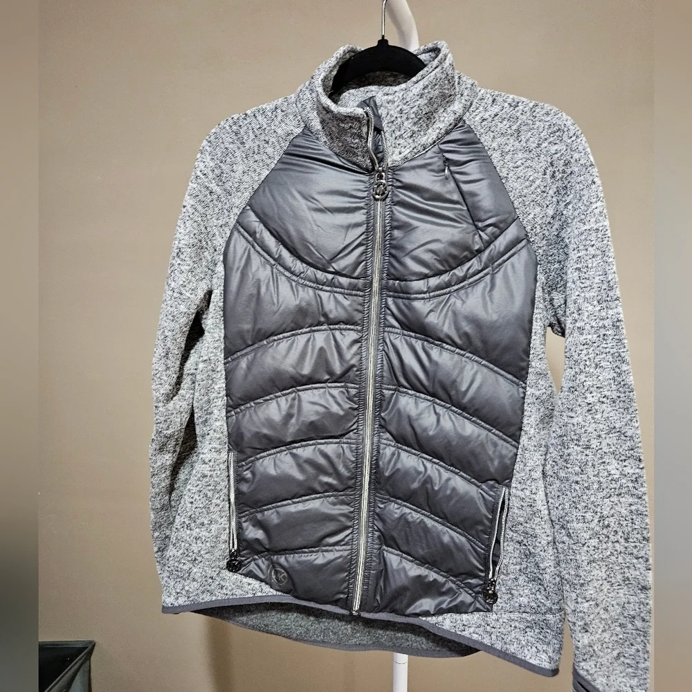 Michael Kors Dark Gray & Black Women's Puffer Jacket Size L